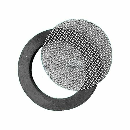 AMERICAN IMAGINATIONS Round Black-Silver Replacement Screen Rubber- Stainless Steel AI-38067